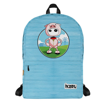 Ikaru piggy backpack collection, original character all-over print design