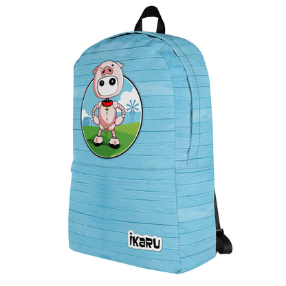Ikaru piggy backpack collection, original character all-over print design