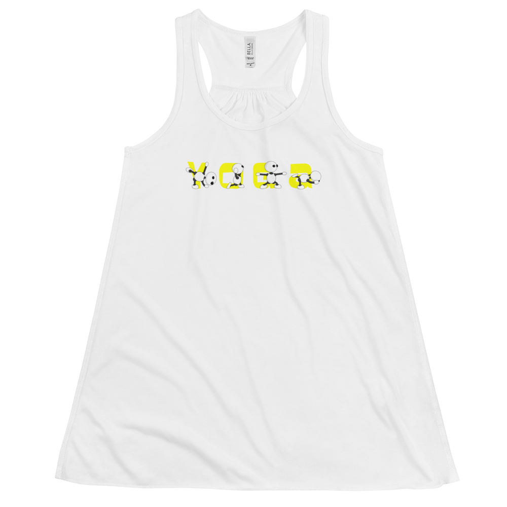 Ikaru Yoga women's racerback tank top, original character design
