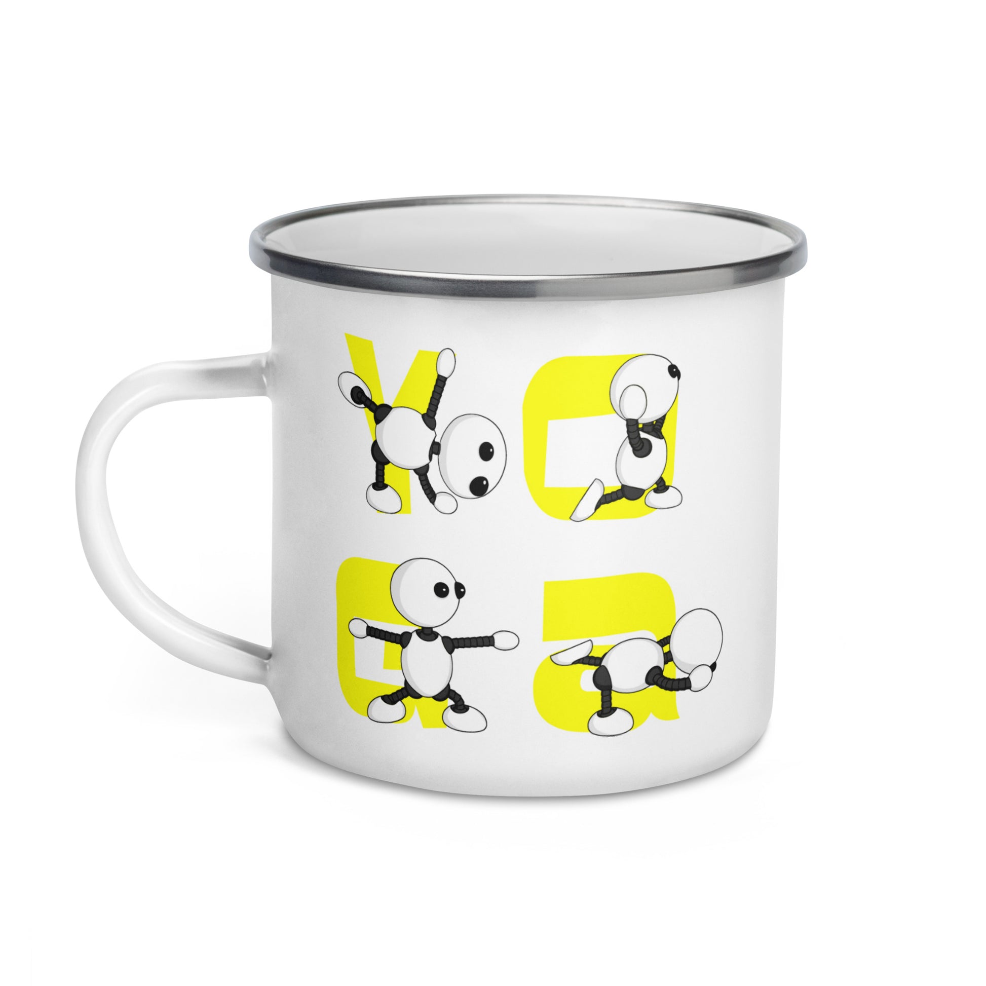Ikaru Yoga enamel mug, original character design