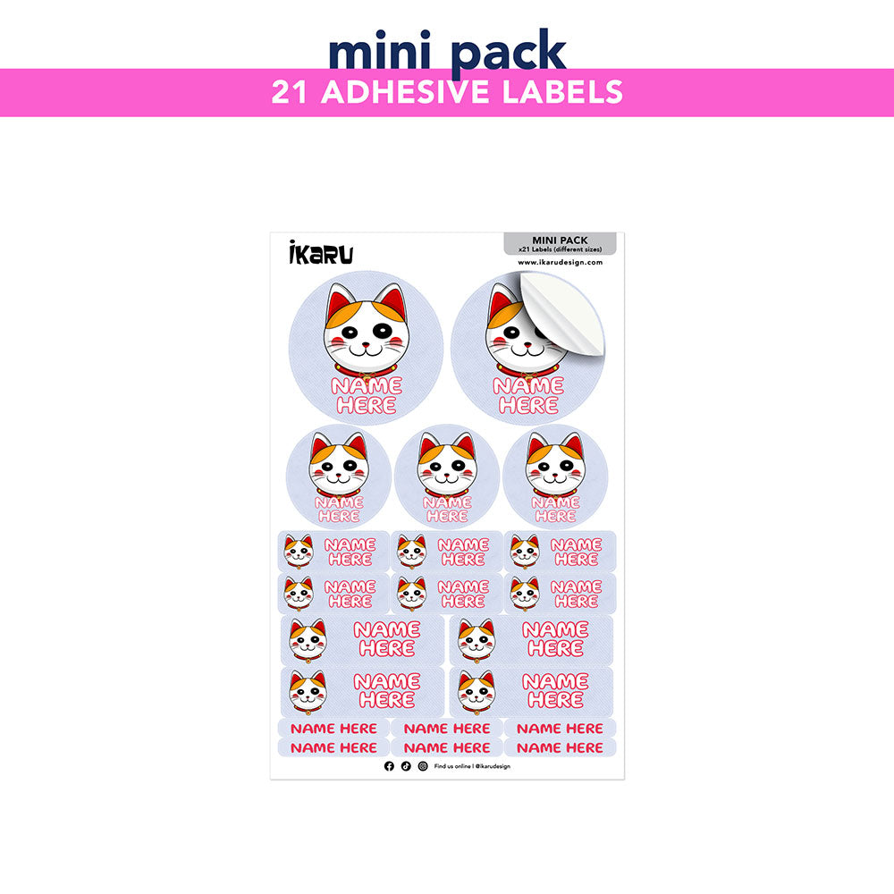 Ikaru Lucky Cat (Labels)