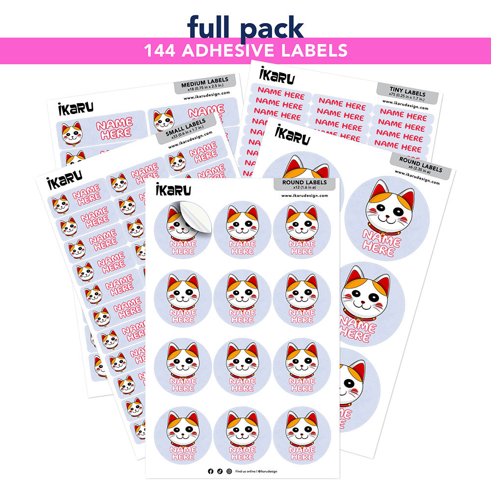 Ikaru Lucky Cat (Labels)