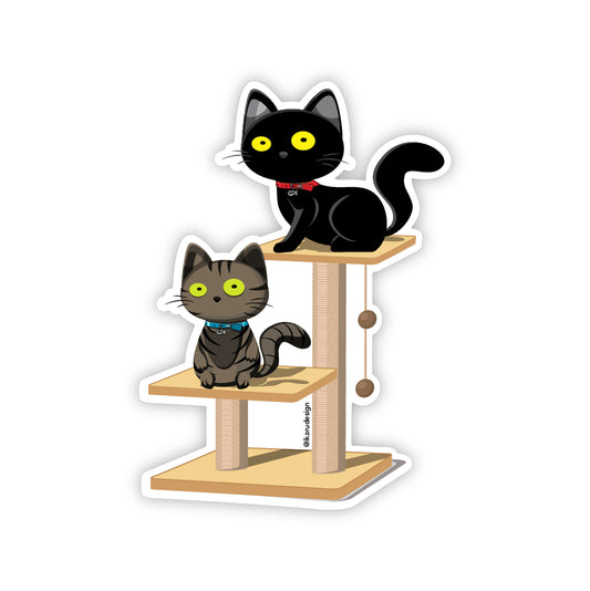 Siblings Cats - Sticker