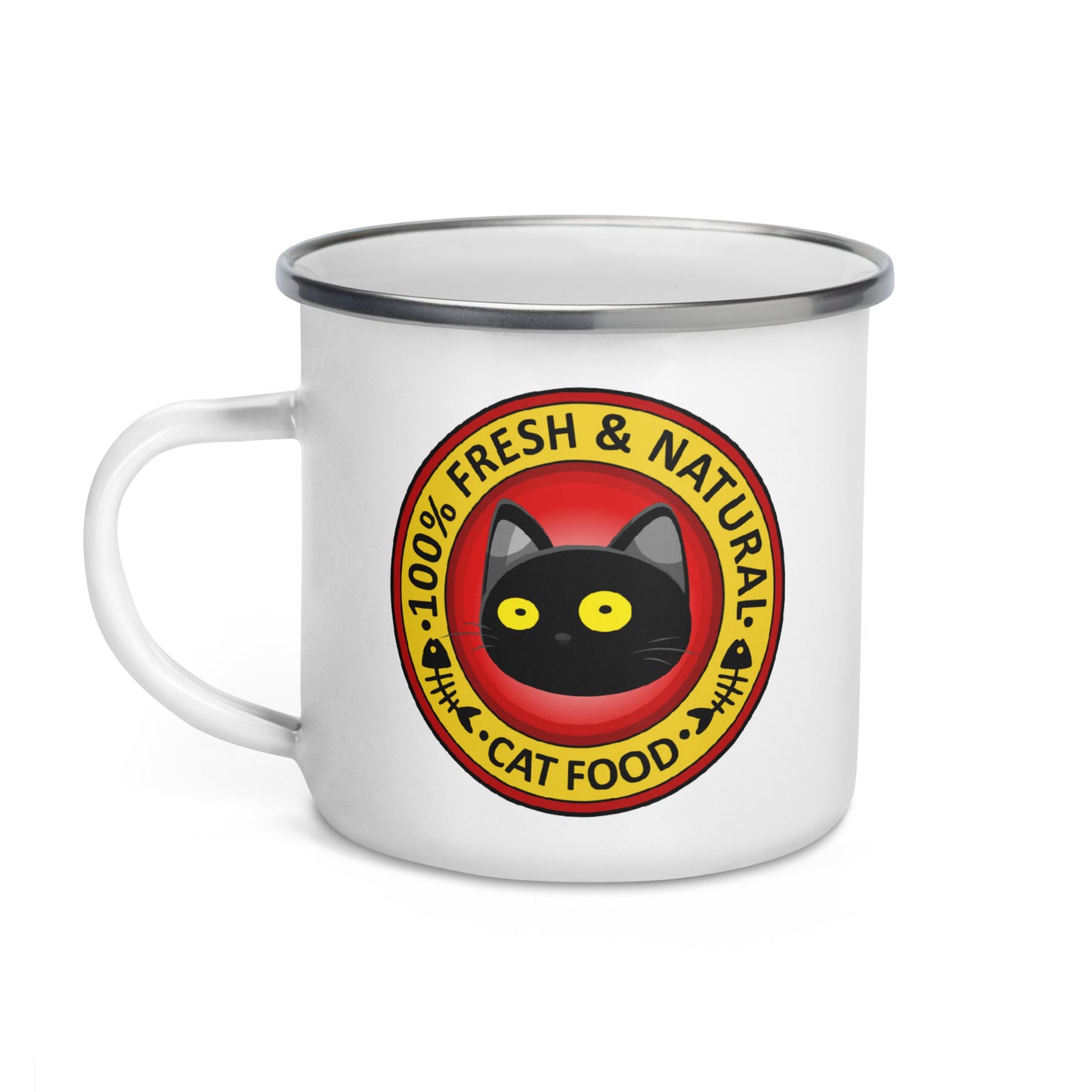 Blacky Cat Food (Enamel Mug)