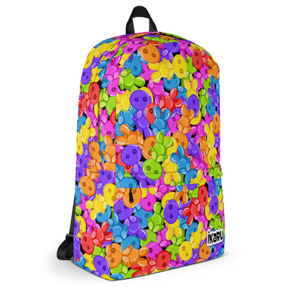 Ikaru Gummies backpack, original character all-over print design