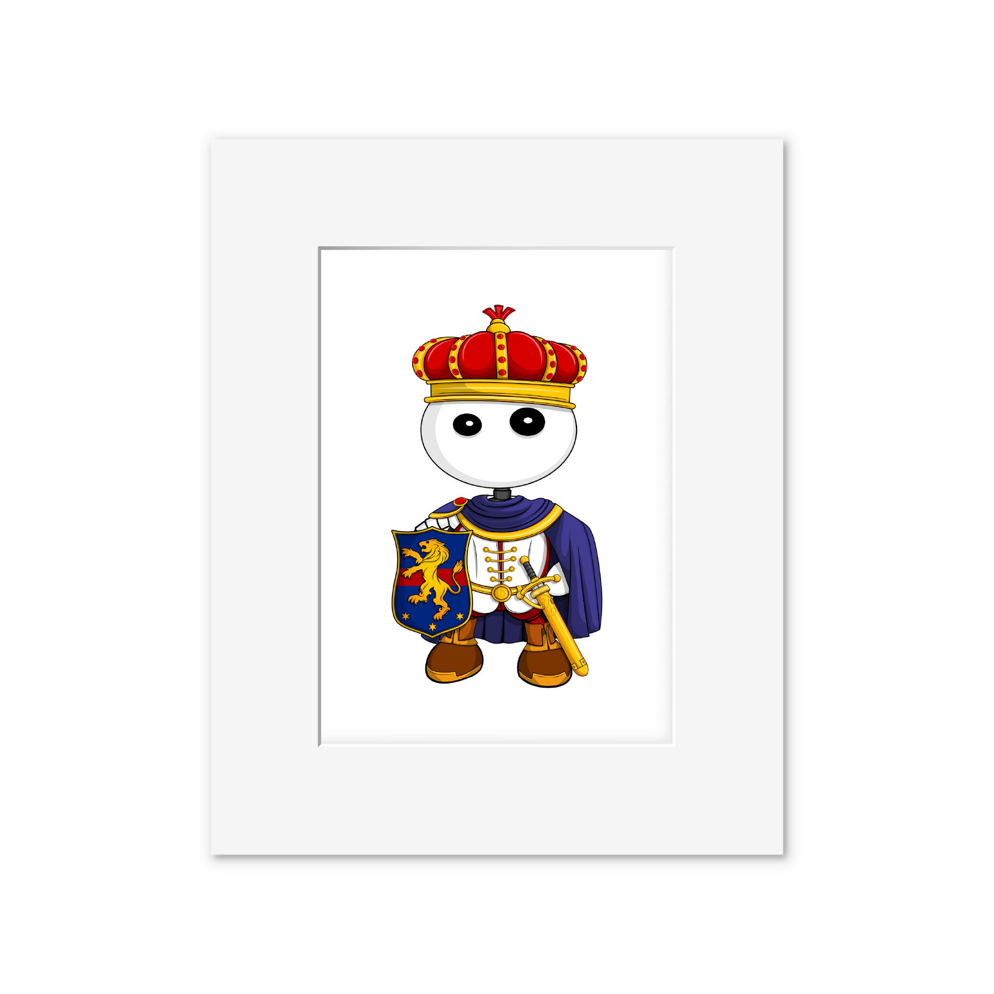 Ikaru King art print, original character illustration, 8x10 inches