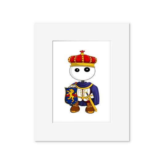 Ikaru King art print, original character illustration, 8x10 inches