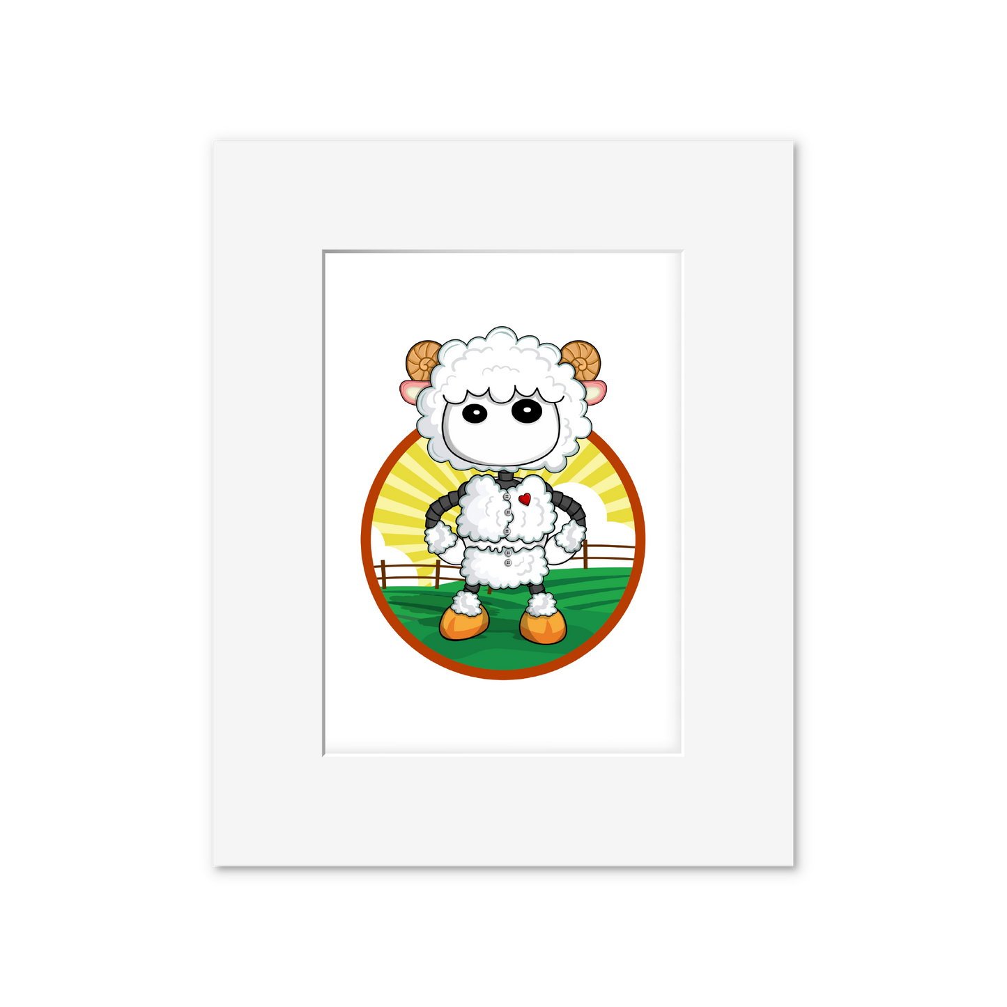 Ikaru Lamb art print, original character illustration, 8x10 inches
