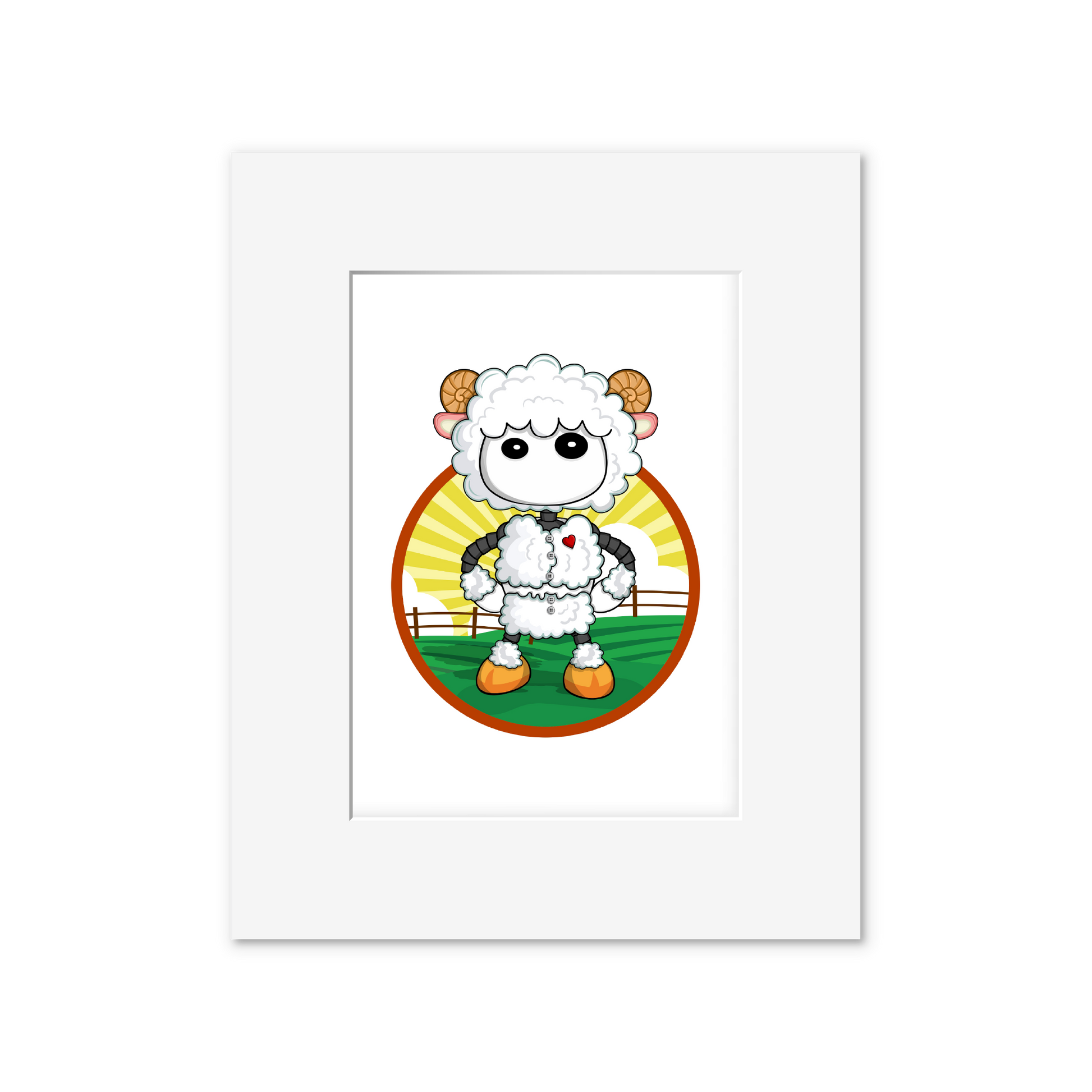 Ikaru Lamb art print, original character illustration, 8x10 inches