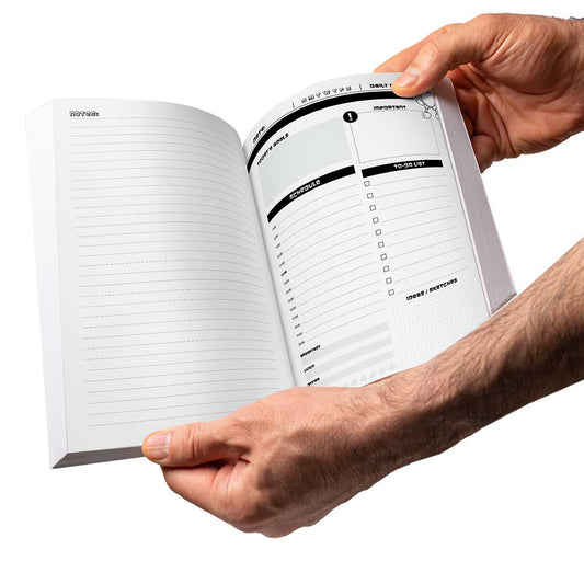 IKARU Undated Planner cover, 93-day daily goal planner with sticker sheet