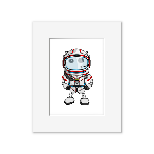 Ikaru Space art print, original character illustration, 8x10 inches
