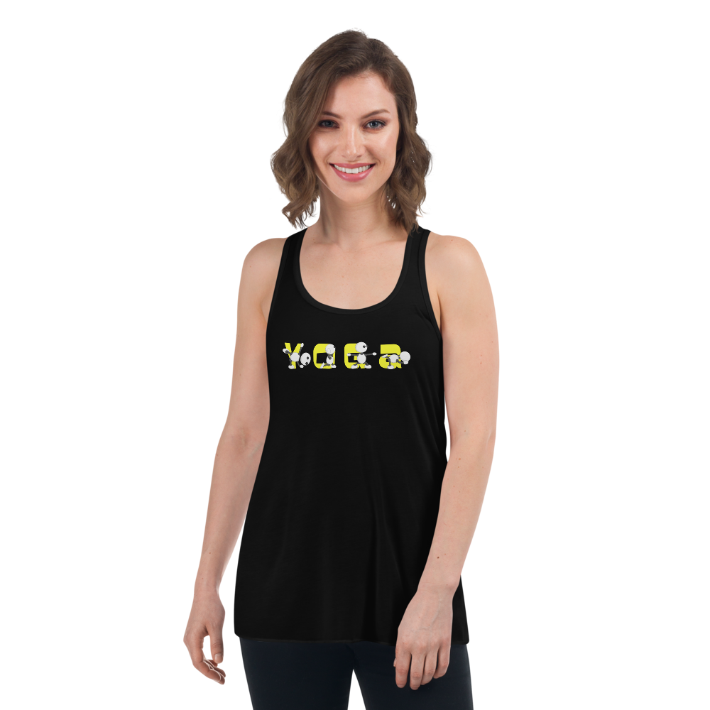Ikaru Yoga women's racerback tank top, original character design