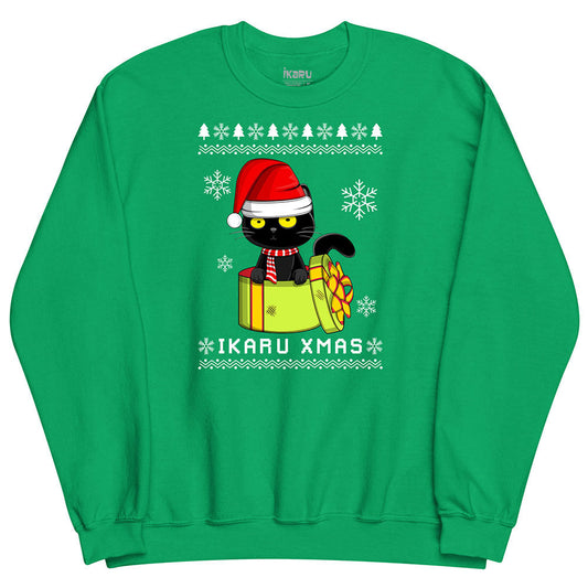 Ikaru Blacky Cat Ugly Sweater - Sweatshirt (Adult & Youth)