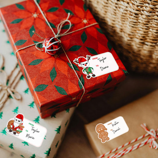Ikaru Christmas Gift Tags - Sticker Sheet
